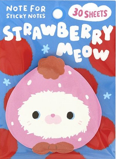 Cute Socks Sticky Notes - Strawberry Meow